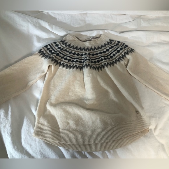 Classical girl sweater, 100% wool+cashmere, very cute and intricate beige color - Picture 1 of 2